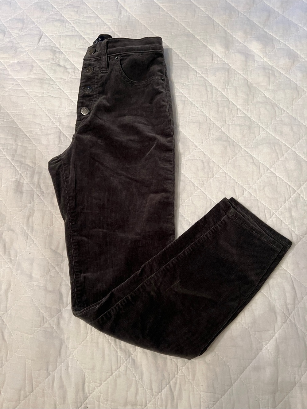 J. Crew Charcoal Corduroy Ankle Pants